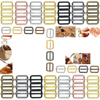 Diy Crafts 15 Pcs Slide Buckles, Chrome Silver, Swivel Clasps With D Rings Slide Buckles Set Lanyard Snap Hooks Keychain Clip Hooks D Keychain Rings Lobs(15 Pcs Slide Buckles, Chrome Silver)