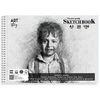 Art Story A3 Sketch Book With Wire O Binding, 150Gsm, 20 Sheets Of Acid-Free Paper | Ideal For Sketching, Drawing, Pencil Art, Pastels, Watercolor | Suitable For Professional And Beginner Artists
