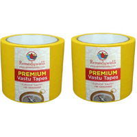 Remedywala Vastu Tape For Vastu Correction Of Toilet And Entrance Combo Of Vastu Yellow Tape - Vastu Yellow Tape (Size 3 To 4 Inch - 20 Meter Approx, Pack Of 2)