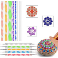 53ArtsMandala Art Dot Painting Designer Acrylic Tools Set Of 8 Pcs Mandal Tool And 5 Pcs Dotting Tool