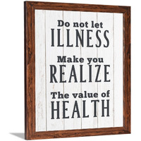 Chaka Chaundh- Health Quotes Wall Frames Decoration - Health Motivation Wall Poster For Diagnostic Center, Path Lab & Hospitals - (14 X 11 Inches) (Do Not Let Your - White)