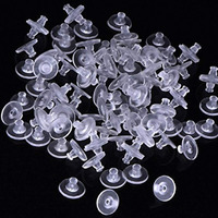 Diy Crafts Design # No 2, Pack Of 100 Pcs, 100 - Pack Earring Backs Earring Stoppers Clear Rubber Earring Safety Clear Bullet Clutch Earring Back (Design # No 2, Pack Of 100 Pcs)