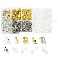 Diy Crafts Pack Of 1360 Pcs, Design No # 2, Earring Backs,Clutch Safety Earring Pad Including Styles Of Clips Bulle (Pack Of 1360 Pcs, Design No # 2)