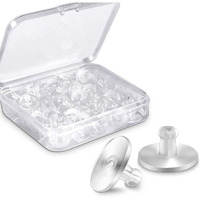Diy Crafts Pack Of 150 Pcs, Silver, Pairs Bullet Clutch Earring Backs With Pad Earring Safety Backs (Silver; Gold; C (Pack Of 150 Pcs, Silver)