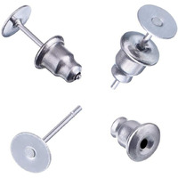 Diy Crafts Pack Of 400 Pcs, Silver, Pairs Bullet Clutch Earring Backs With Pad Earring Safety Backs (Silver; Gold; C (Pack Of 400 Pcs, Silver)