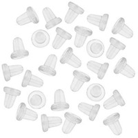 Diy Crafts Pack Of 1 Pc, Earrings Back, Clear Rubber Soft Plastic Anti-Allergic Silicon Safety Stud Earrings Back (Pack Of 1 Pc, Earrings Back)