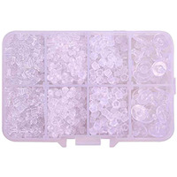 Diy Crafts Pack Of 500 Pcs, Small Round Flat Clear, Pairs Bullet Clutch Earring Backs With Pad Earring Safety Backs (Pack Of 500 Pcs, Small Round Flat Clear)