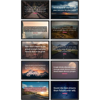 Kreepo Inspirational And Motivational Paper Poster For Student Wall And Door Decoration For Home And Official Use (12 X 18 Inch, Multicolour) Set Of-10