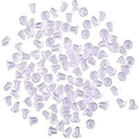 Diy Crafts Clear; Small, Pairs Bullet Clutch Earring Safety Backs With Pad (Clear (Clear; Small)