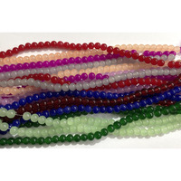 Omx 8Mm Round, 8 Colours, 80 Beads Each Colour, Total 640 Beads, 8 Lines Total, Multi Mix Colours, Spherical Plain Glass Bead For Jewellery Making