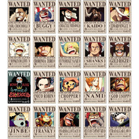 Thepaper9Store One Piece Wanted Posters|Set Of 20 One Piece Bounty Posters For Wall|Self Adhesive|8.3?12 Inches|Anime Posters For Room|(Post Wano Bounties)