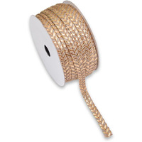 Embroiderymaterial 7Mm Wide Handmade Indian Gota Trim Lace For Saree Border, Suit, Blouse, Kurti, Dupatta Border, Dress Embellishment & Decoration (Rose Gold, 18 Meters/Roll)