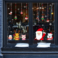 Jaamso Royals Santa Claus Snowman Christmas Self Adhesive Pvc Vinyl Easy To Apply Wall Dcor & Home Dcor Wall Sticker (60Cm X 90Cm)