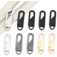 Bestaqua Zipper Pull Replacement Metal Zipper Improved Thin Hook Size Replacement Pullers Handle Mend Fixer Zipper Tab Zipper Sliders Zipper Pullers For Bag,Coat Boots,Jacket,Backpacks(10 Pcs)