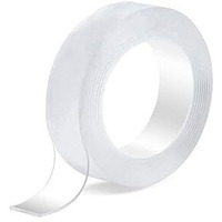 Fulkiza Washable Double Sided Grip Tape 3 Meter| Heavy Duty, Transparent, Mounting Strong Adhesive, Traceless| Ideal For Walls, Posters, Carpets, Photo Frames, Kitchen, Office, Car Decor.