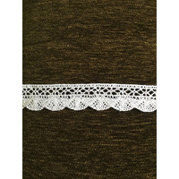 Dasync White Crochet Croshia Cotton Lace&Border Material For Trims Flower Latkan Hanging Jhallar Tassel Embroidered Laces Applique Fabric Lace Sewing Supplies Cotton Work Lace 9 Meters