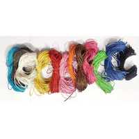 Omx Total 120 Mtr (10 Mtr Each Colour - 12 Colours) Size-1Mm Thick Waxed Cotton Cord Thread Beading String For Jewelry Making (#Set No. 12A)