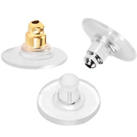 Diy Crafts Silver Gold Clear And Flat Clear More!, Pairs Bullet Clutch Earring Safety Ba (Silver Gold Clear And Flat Clear More!)
