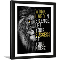 Chaka Chaundh Acrylic - Hard Work Quotes Wall Frames - Success Motivational Posters With Frame (14 X 11 Inches) Multicolor