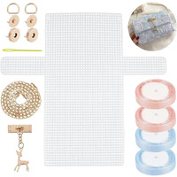 Hasthip Plastic Mesh Canvas Sheet, Plastic Canvas Sheet For Bag Making Cross Stitch Plastic Mesh Screen For Diy Crafts Acrylic Yarn Crafting Knit And Crochet Kit Projects Gift For Girls