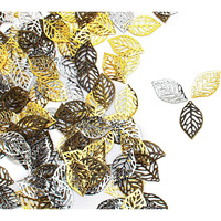 Diy Crafts 40 Pcs, Multicolor, Ize 21.8 Mm X 7.8Mm As Image Diy Pack Multicolor Hollow Leaf Charms Ornaments Metal Leaf Crafts Pendant For Jewelry Making Metal Material (40 Pcs, Multicolor)