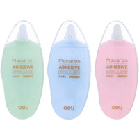 Deli Macaron Wa49201 Non-Toxic Double Sided Adhesive Roller Correction Tape (8M X 6Mm, 3 Color)