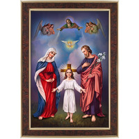 Dharvika Innovations Jesus Christ Paintings For Living Room, Jesus Christ Painting Wall Decoration, Jesus Christ Photo Frame For Wall Decoration 2318 (21X27 Inch) Brown