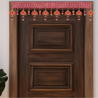 Perpetual Lotus Latkan For Home Decoration - Lotus Wall Hanging For Diwali Decoration, Temple Dcor, Door Hanging, Toranam For Entrance Door, Pooja Room, Bandhanwar(A)