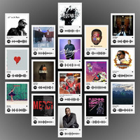 Printnet - Kanye West Photocards | Mini Posters Kit (Set Of 16) | Kanye WestS Heartless, Flashing Lights, All Falls Down Songs Photocard Size (8 X 6 Cm) Posters For Phone Accessories, Bedroom, Office, Living Room (Kanye West)
