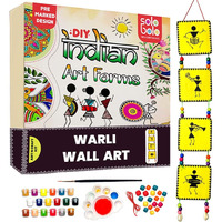 Solobolo Wall Decor For Living Room Warli Wall Hanging Art Kit | Great Home Living Room And Balcony Decor | Birthday Gift For Age 5 6 7 8 9 10 12 15