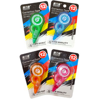 Shaktism Correction Tape,12 Meter X 5 Mm, For Journal, Stationary Items, For Journal, Correction Pen, Whitener For Correction, Stationary Items, Correction Pen Tape - Random Color Sent - Pack Of 4Pc
