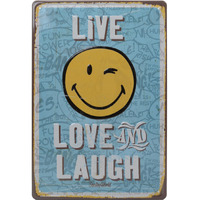 Store2508 Vintage Metal Tin Sign Poster  Live Love And Laugh 30X20 Cm