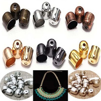 Diy Crafts 350 Pcs, Antique Black, Tassel Leather Cords Buckle End Tip Cap 4-12Mm Suede Fiber Crimps End Beads Caps Metal Cord End Cap For Jewelry Making Supplies Diy (Mult (350 Pcs, Antique Black)