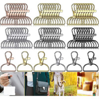 Diy Crafts 5X Swivel Snap D Hooks, Nickel Silver, Swivel Snap Hooks And D Rings, Metal Swivel Lanyard Snap Hook, Slide Buckl (5X Swivel Snap D Hooks, Nickel Silver)