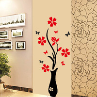 Sticker Yard Flowerpot Vinyl Wall Stickers Wall Cover Size 14X31Inch