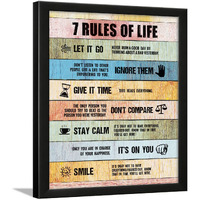 Chaka Chaundh - Life Rules Quotes Wall Frames - Motivational Life Rules Poster - Inspirational Life Rules Wall Frames - Quotes Wall Frame (13.6 X 10.6 Inches)