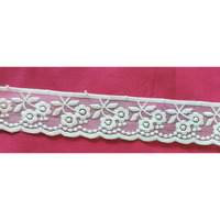 Sync White Net Lace And Border Material For Latkan Floral Flower Hanging Jhallar Tassel Embroidered Laces Applique Fabric Lace Sewing Supplies Cotton Work Lace 9 Metre