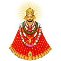 Sticker Yard Lord Khatu Shyam Ji Vinyl Multicolor Wall Stickers Standard Size 40X55Cm