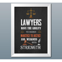 Tenorarts Law Poster Lawyer Quote Photo Framed Painting For Advocate Office Decoration Wall Frames With White Color Matt Finish Texture (12 Inches X 9Inches)