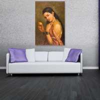 Inephos Framed Canvas Painting - Raja Ravi Varma Painting - Wall Painting For Living Room, Bedroom, Office, Hotels, Drawing Room, Wooden, 120Cm X 75Cm, 20_0053Lf