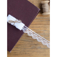 Br Lace Nylon Lace And Border Material Dyeable With Any Colour (White, 10 M X 1.5 Cm, Standard)