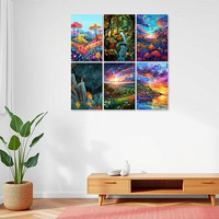 Cvanu Aesthetic Design Beautiful Nature View Picture Printed Set Of 6 Wall Art Collage Kit Posters With Glue Dot Tape For Living Room| Office| Art Room| Bedroom| Office| Walls Decorative Item (12Inchx18Inch)_381