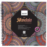 Brustro Diy Mandala Colouring Book 9"X9" 160 Gsm 25 Perforated Sheets