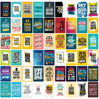 Sr Creative Craft Motivational Poster Quotes Wall Design For Living Room Drawing Room Poster Paper Print Pack Of 54 (4 Inch X 6 Inch)