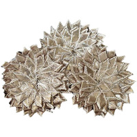 Embroiderymaterial 6Cm Patti Flowers Appliques Patches For Embroidery Decoration And Craft Making(Light Rose Gold Color,10 Pieces)