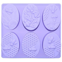 Perfect Pricee Soap, Candle, Resin Art And Crafting Tool, Muffin, Cake, Soap Bombs, Model, Repillica Moulds Mold Dyi Kit, Hobby Kits, Kids Activity Tool (Oval Honeybee)