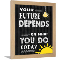 Chaka Chaundh - Motivational Quotes Wall Frames - Framed Quotes Art Posters - Inspirational Wall Quote For Office, Student, Study Room - (14 X 11 Inches)