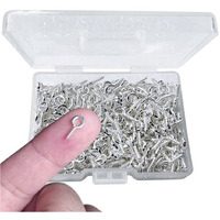 Diy Crafts 40, Nickel Silver Colour, Screw Eye Pins Hooks Eyelets Screw Threaded For Jewelry Making Findings Diy (40, Nickel Silver Colour)