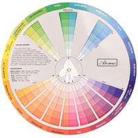Color Board Chart- Rotatable Color Wheel Watercolor Colour Mixing Guide Wheel Pigment Wheel Painting Mixing Learning Guide