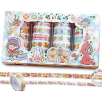 Toyshine 20 Rolls Kawaii Washi Tape Set Decorative Tape Art Supplies For Girls Aesthetic Decor For Scrapbook Journaling Kid's Diy Craft Office Supplies